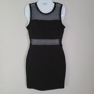 Soprano women's black fishnet scuba dress size small